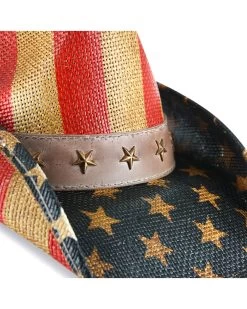 Cody James Men's Justice American Flag Drifter Straw Cowboy Hat 9 Cody James Men's Justice American Flag Drifter Straw Cowboy Hat -Cody James 099P25 PY D1