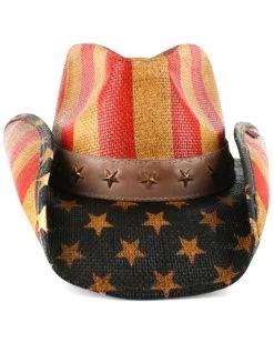 Cody James Men's Justice American Flag Drifter Straw Cowboy Hat 11 Cody James Men's Justice American Flag Drifter Straw Cowboy Hat -Cody James 099P25 PY D2