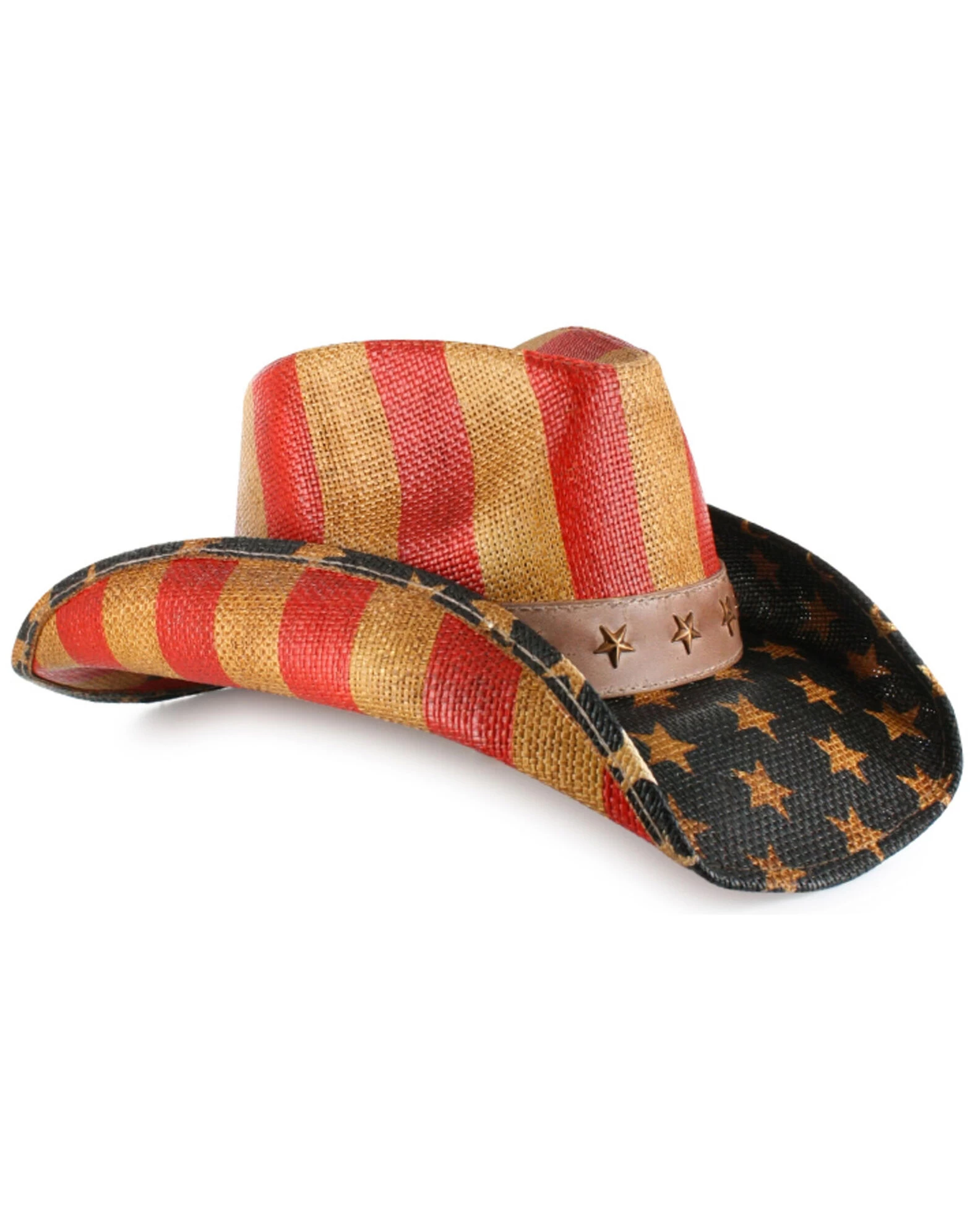 Cody James Men's Justice American Flag Drifter Straw Cowboy Hat 3 Cody James Men's Justice American Flag Drifter Straw Cowboy Hat