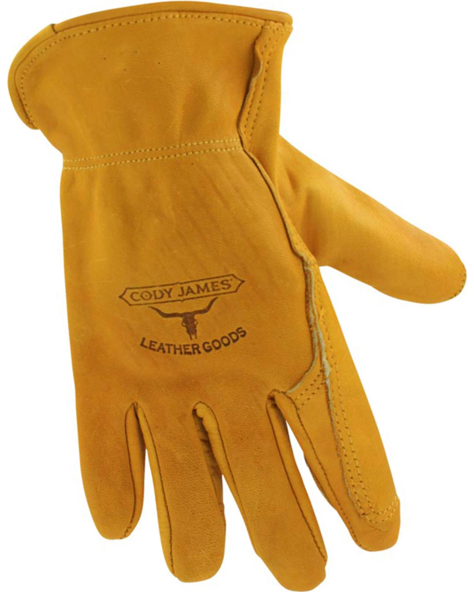 Cody James® Men's Gold Grain Cowhide Work Gloves 3 Cody James® Men's Gold Grain Cowhide Work Gloves