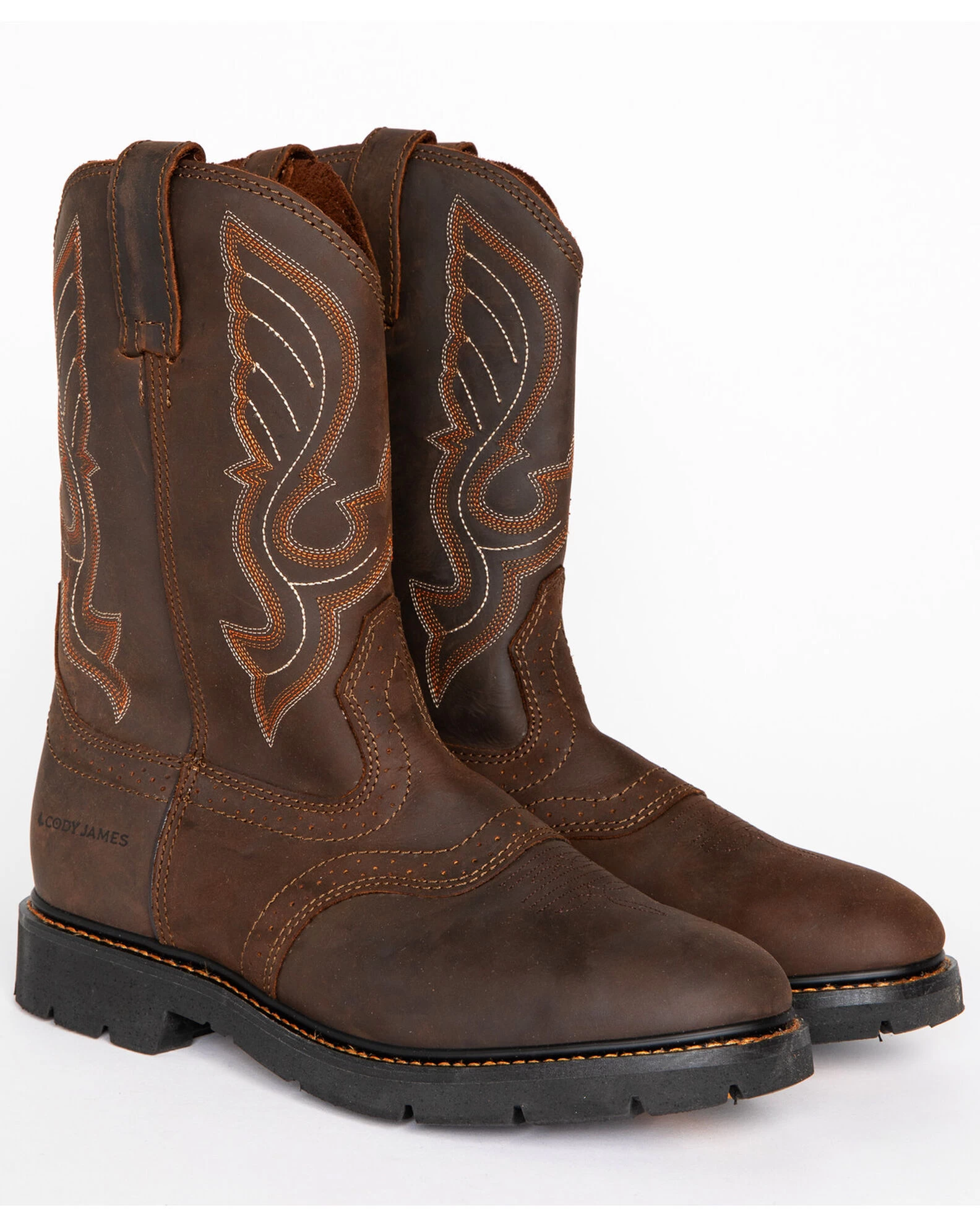 Cody James Men's Western Pull On Work Boots - Round Toe 5 Cody James Men's Western Pull On Work Boots - Round Toe - Image 3