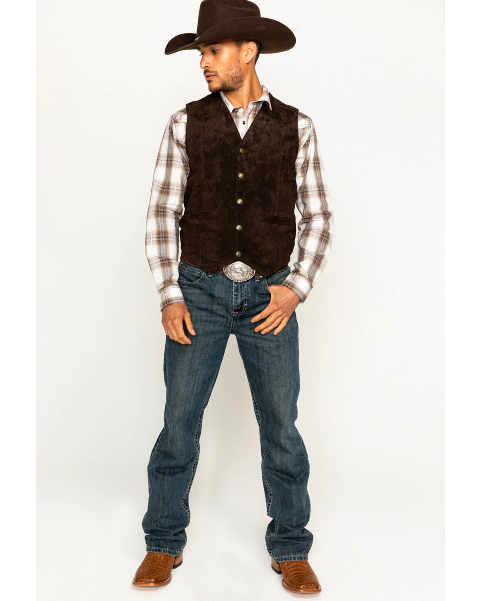 Cody James Men's Wild Boar Suede Vest 8 Cody James Men's Wild Boar Suede Vest - Image 6