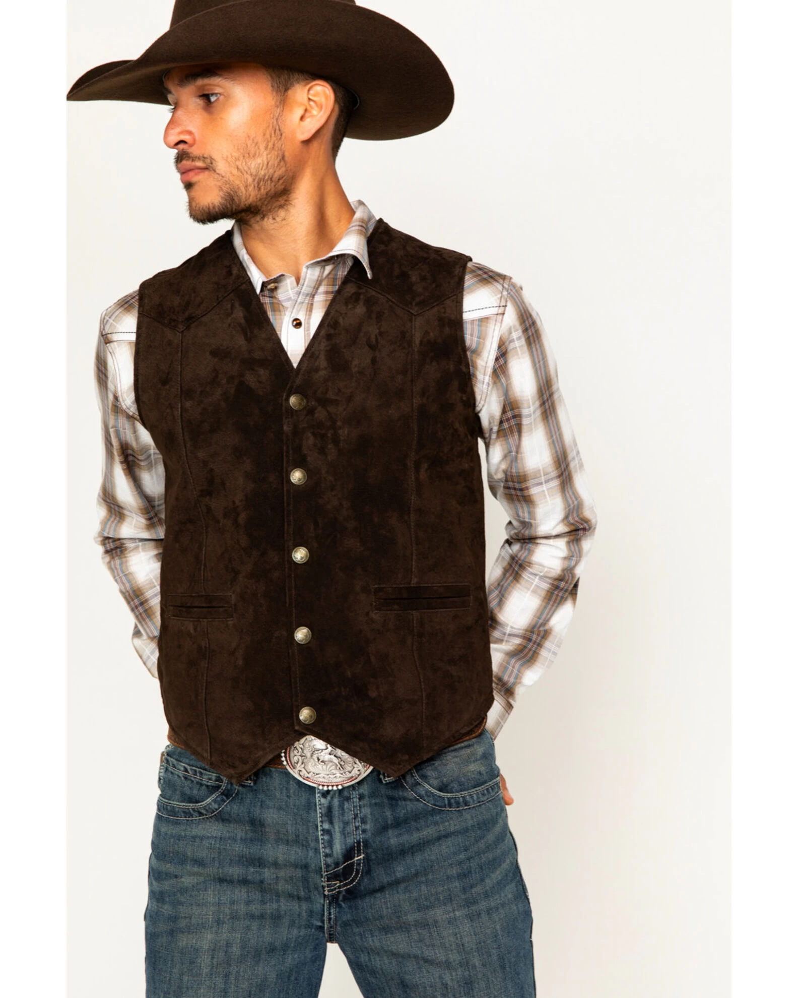 Cody James Men's Wild Boar Suede Vest 3 Cody James Men's Wild Boar Suede Vest