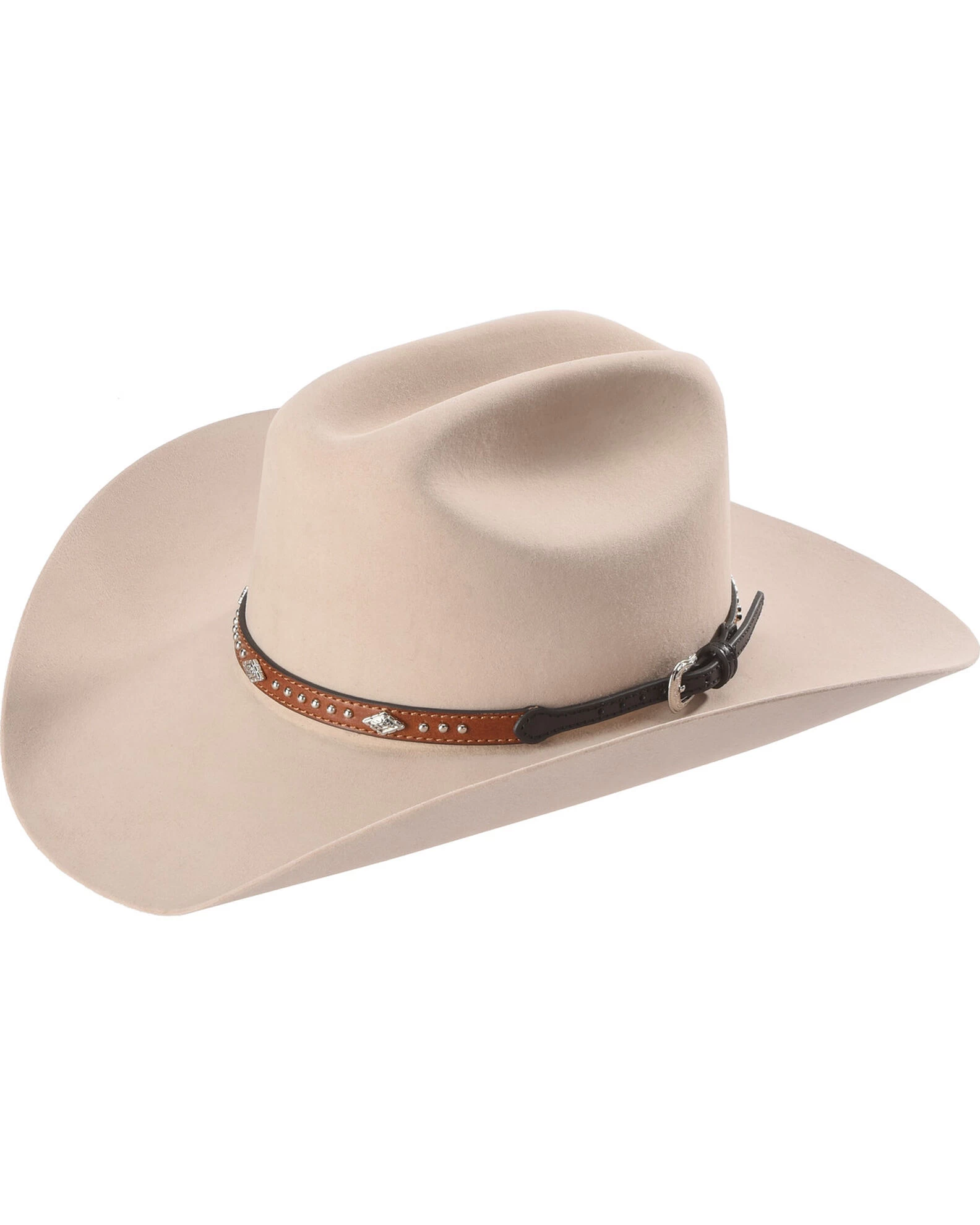 Cody James Silver Studs With Diamond Conchos Hat Band 4 Cody James Silver Studs With Diamond Conchos Hat Band - Image 2