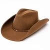 Cody James Men's Fawn Pinch Front Leather Stud Band Wool Hat 2 Cody James Men's Fawn Pinch Front Leather Stud Band Wool Hat -Cody James 2000234015 200 P1