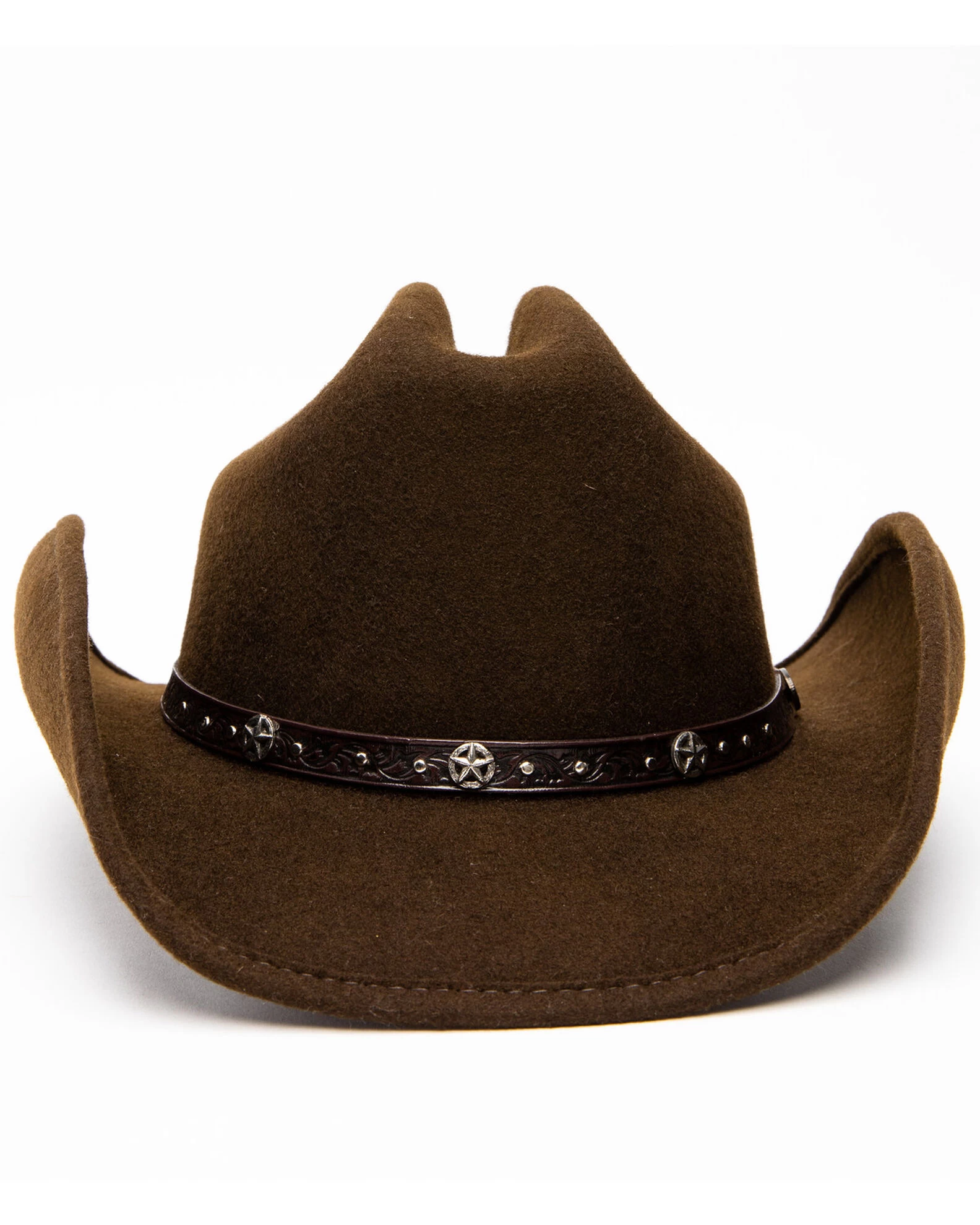 Cody James Men's Cattleman Tooled Star Concho Band Wool Hat 6 Cody James Men's Cattleman Tooled Star Concho Band Wool Hat - Image 4