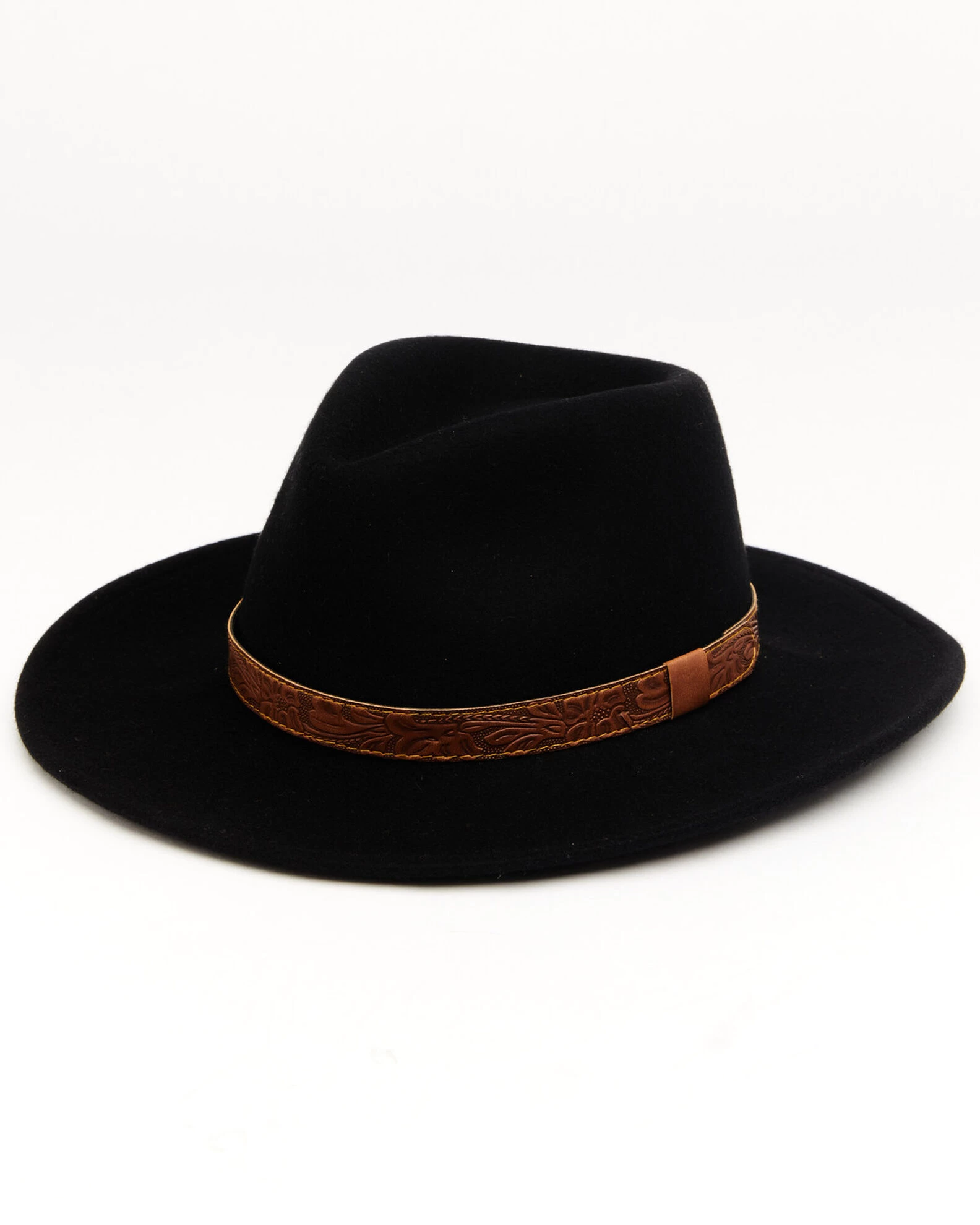 Cody James Men's Brown Leather Embossed Band Western Felt Hat 3 Cody James Men's Brown Leather Embossed Band Western Felt Hat