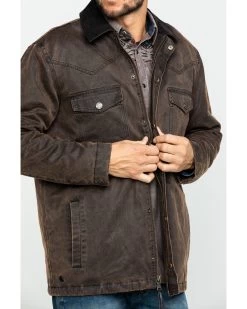 Cody James Men's Westward Oilskin Field Coat