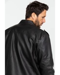 Cody James Men's Backwoods Distressed Faux Leather Moto Jacket 12 Cody James Men's Backwoods Distressed Faux Leather Moto Jacket -Cody James 2000282518 200 P5