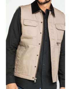 Cody James Men's Tan Ranchero Timberwolf Canvas Vest 13 Cody James Men's Tan Ranchero Timberwolf Canvas Vest -Cody James 2000282528 280 P5