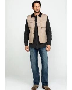 Cody James Men's Tan Ranchero Timberwolf Canvas Vest 15 Cody James Men's Tan Ranchero Timberwolf Canvas Vest -Cody James 2000282528 280 P7