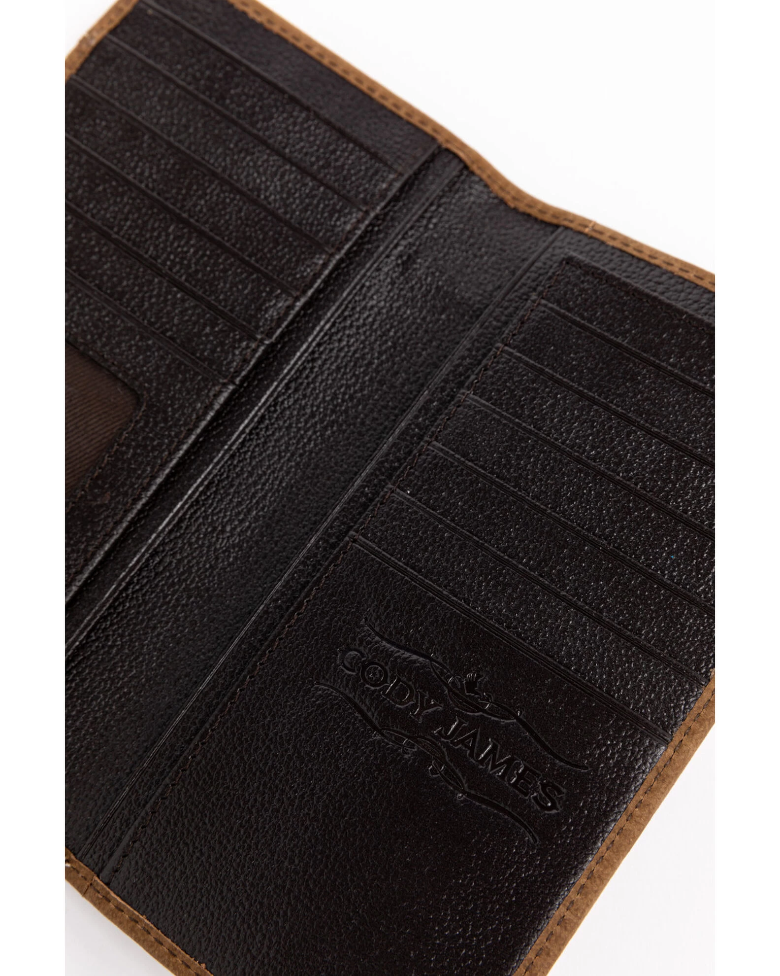 Cody James Men's Hair On Praying Cowboy Leather Checkbook Wallet 5 Cody James Men's Hair On Praying Cowboy Leather Checkbook Wallet - Image 3