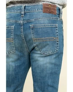 Cody James Men's Hawken Medium Wash Crosshatch Stretch Slim Bootcut Jeans -Cody James 2000295742 400 P4