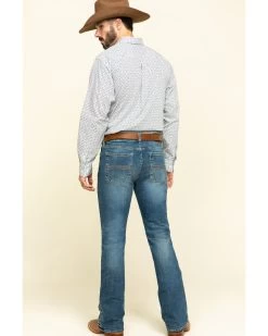 Cody James Men's Hawken Medium Wash Crosshatch Stretch Slim Bootcut Jeans -Cody James 2000295742 400 P5
