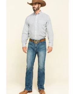 Cody James Men's Hawken Medium Wash Crosshatch Stretch Slim Bootcut Jeans -Cody James 2000295742 400 P6