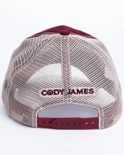 Cody James Men's Burgundy America Free Patch Mesh Ball Cap -Cody James 2000296730 640 P5