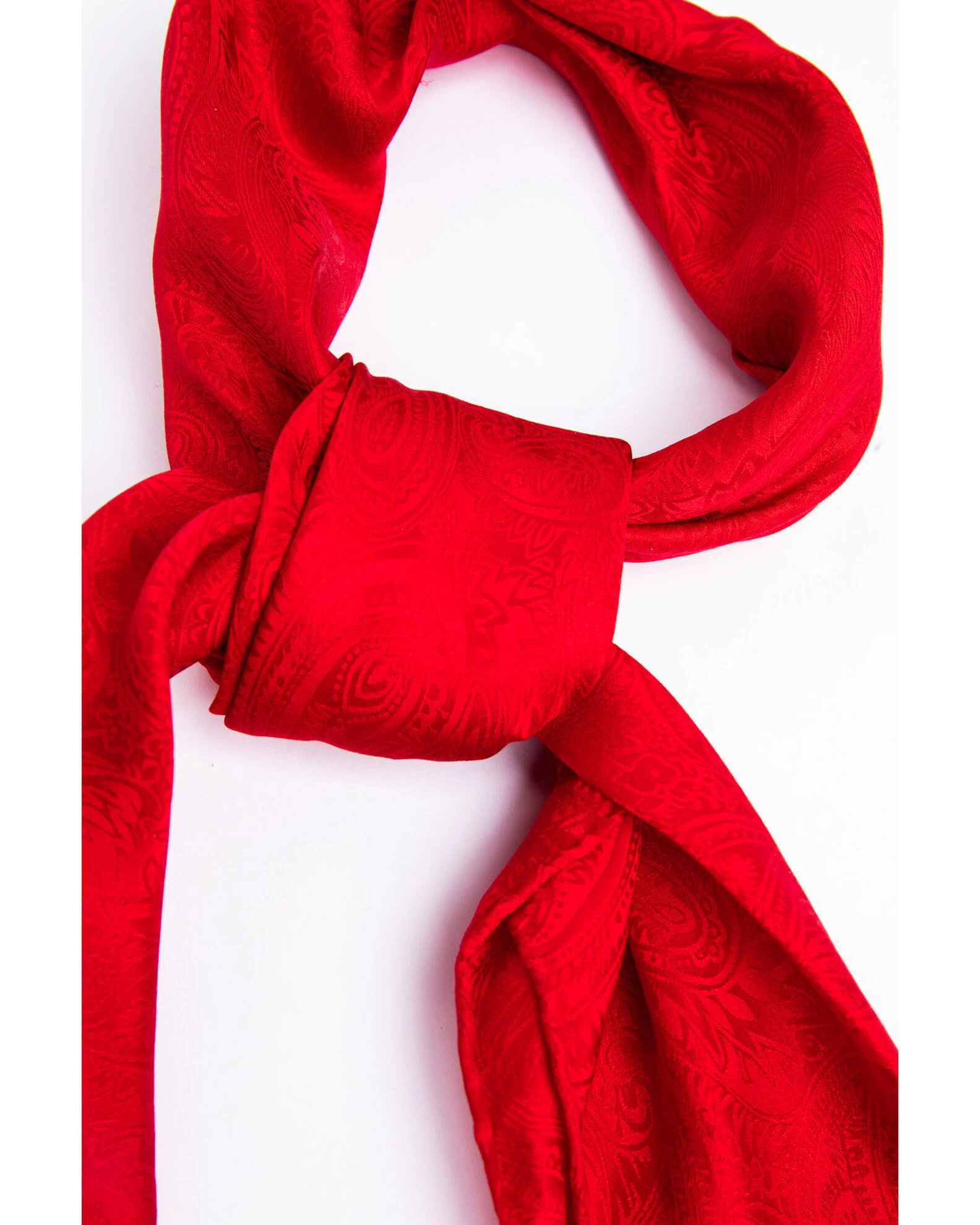 Cody James Men's Red Silk Jacquard Scarf 4 Cody James Men's Red Silk Jacquard Scarf - Image 2