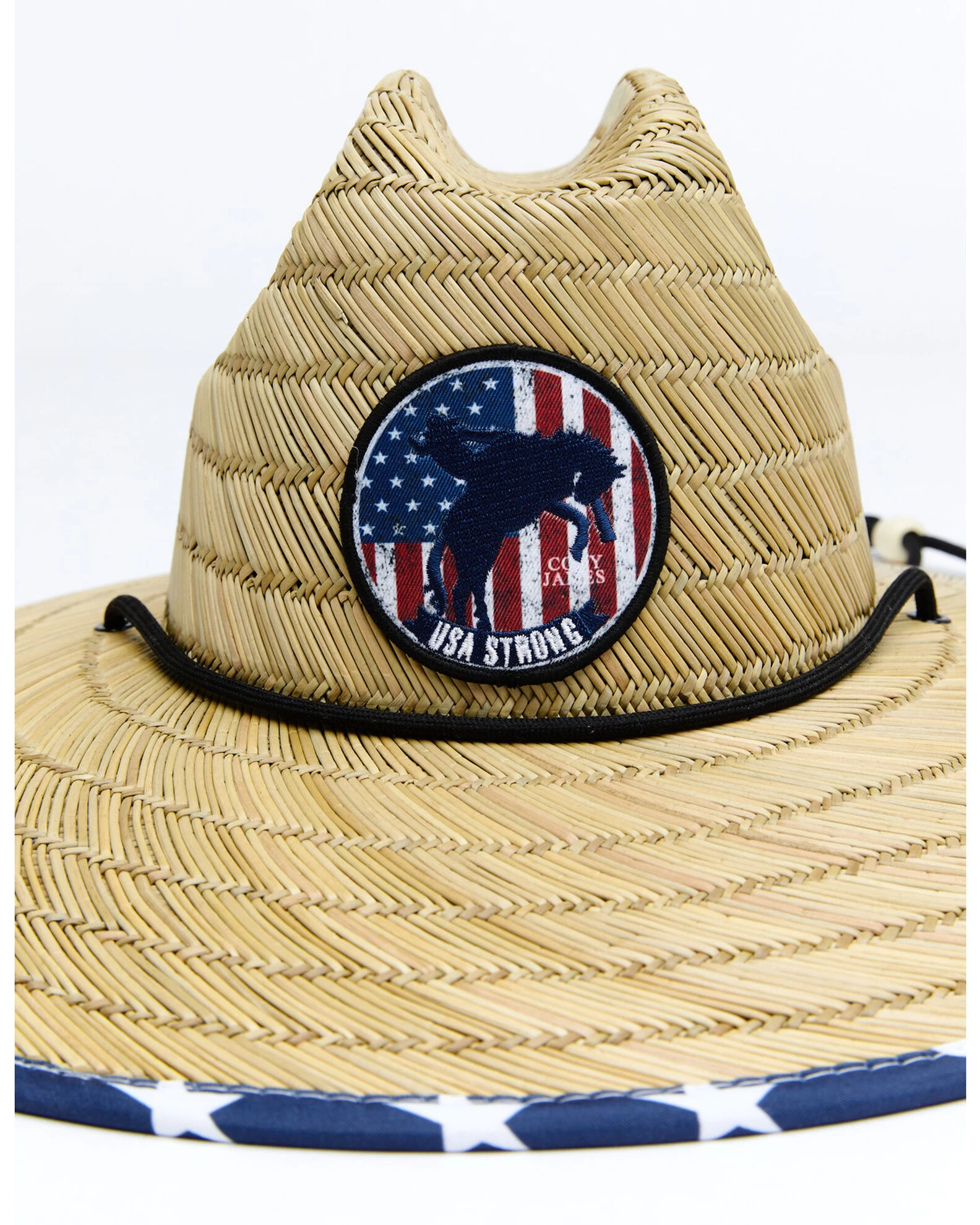 Cody James Men's USA Strong Lifeguard Straw Sun Hat 4 Cody James Men's USA Strong Lifeguard Straw Sun Hat - Image 2