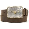 Cody James Men's Scalloped Longhorn Western Belt