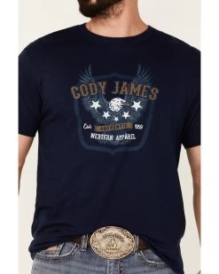Cody James Men's Heather Navy Eagle Western Graphic Short Sleeve T-Shirt 8 Cody James Men's Heather Navy Eagle Western Graphic Short Sleeve T-Shirt -Cody James 2000343149 410 P3