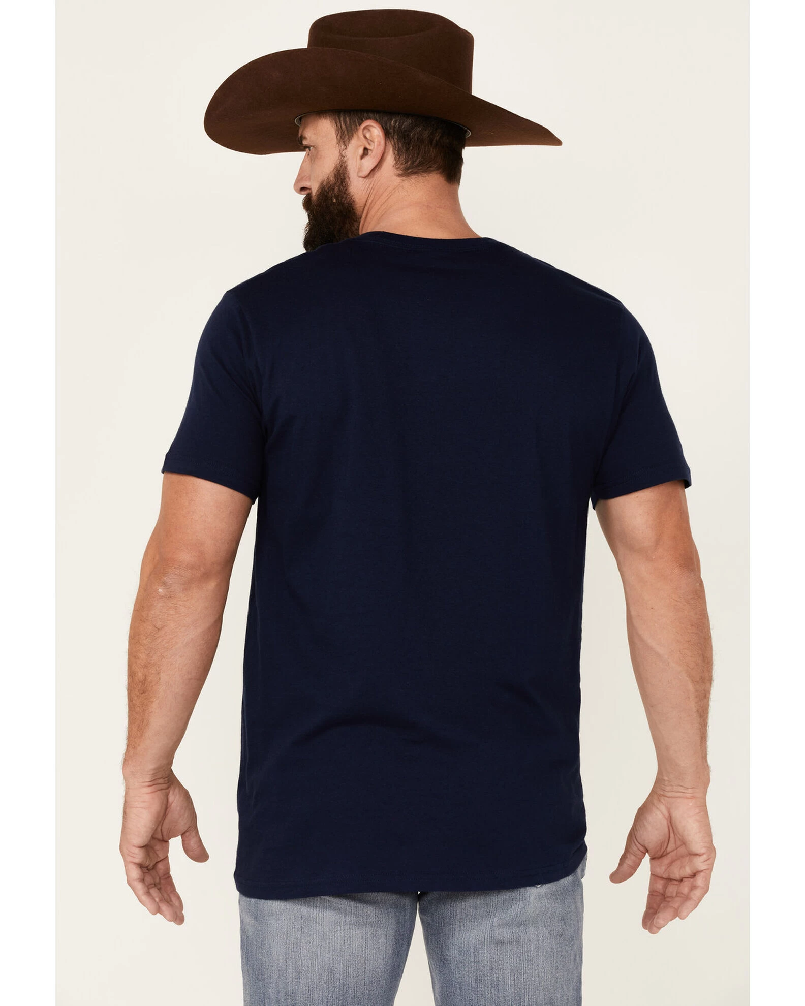 Cody James Men's Heather Navy Eagle Western Graphic Short Sleeve T-Shirt 6 Cody James Men's Heather Navy Eagle Western Graphic Short Sleeve T-Shirt - Image 4