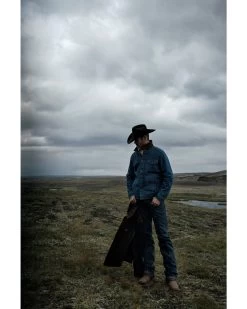 Cody James Men's Grand Teton 3.0 Sherpa-Lined Button-Front Denim Jacket