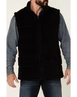 Cody James Men's Black Mesa Quilted Snap-Front Sherpa Vest 8 Cody James Men's Black Mesa Quilted Snap-Front Sherpa Vest -Cody James 2000343385 001 P3