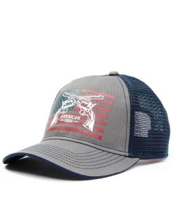 Cody James Men's Crossed Pistols Flag Graphic Mesh-Back Ball Cap