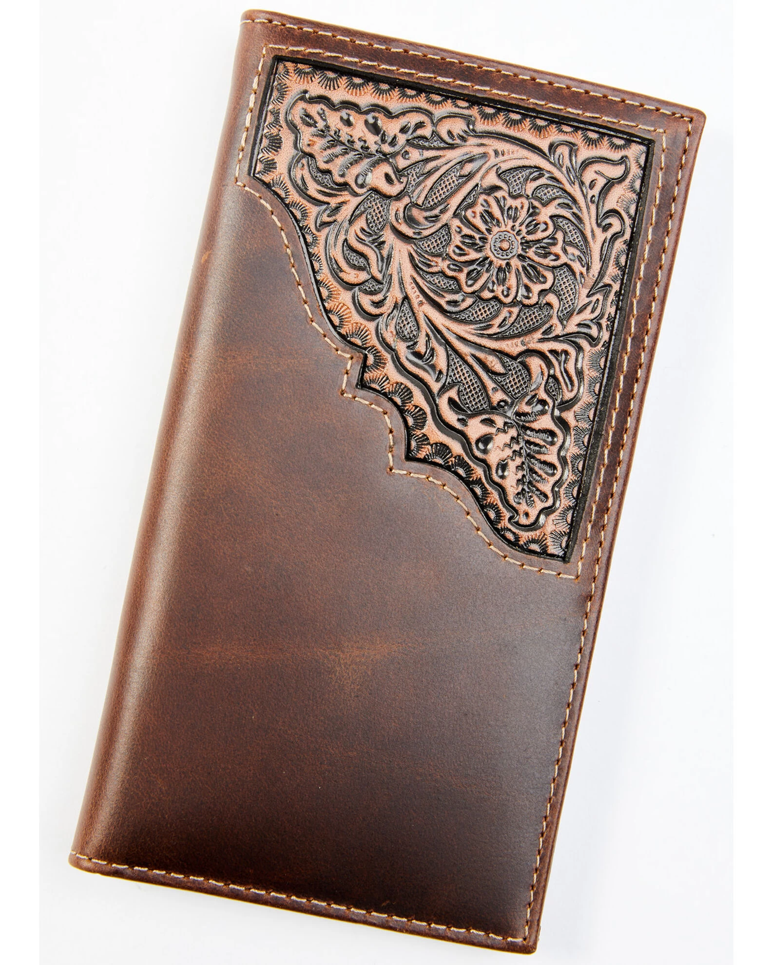 Cody James Men's Brown Rodeo Tooled Leather Wallet 3 Cody James Men's Brown Rodeo Tooled Leather Wallet