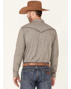 Cody James Men's Decree Solid Chambray Long Sleeve Snap Western Shirt - Big & Tall  -Cody James 2000350549 200 P4