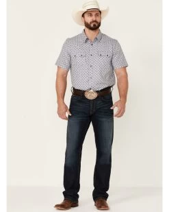 Cody James Men's Double Arrow Geo Print Short Sleeve Snap Western Shirt  -Cody James 2000351749 020 P2