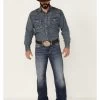 Cody James Men's Double Kicker Medium Dark Wash Stretch Relaxed Bootcut Jeans