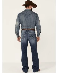 Cody James Men's Double Kicker Medium Dark Wash Stretch Relaxed Bootcut Jeans -Cody James 2000351797 400 P3