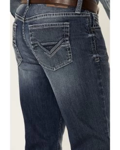 Cody James Men's Double Kicker Medium Dark Wash Stretch Relaxed Bootcut Jeans -Cody James 2000351797 400 P4