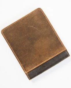 Cody James Men's Brown Ostrich Bifold Tooled Wallet -Cody James 2000351827 200 P3