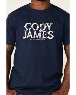 Cody James Men's Navy Southwestern Logo Short Sleeve T-Shirt  -Cody James 2000352228 410 P3