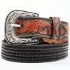 Cody James Men's Brown Floral Hand Tooled Stretch Bonded Strap Western Belt 2 Cody James Men's Brown Floral Hand Tooled Stretch Bonded Strap Western Belt -Cody James 2000354453 200 P1