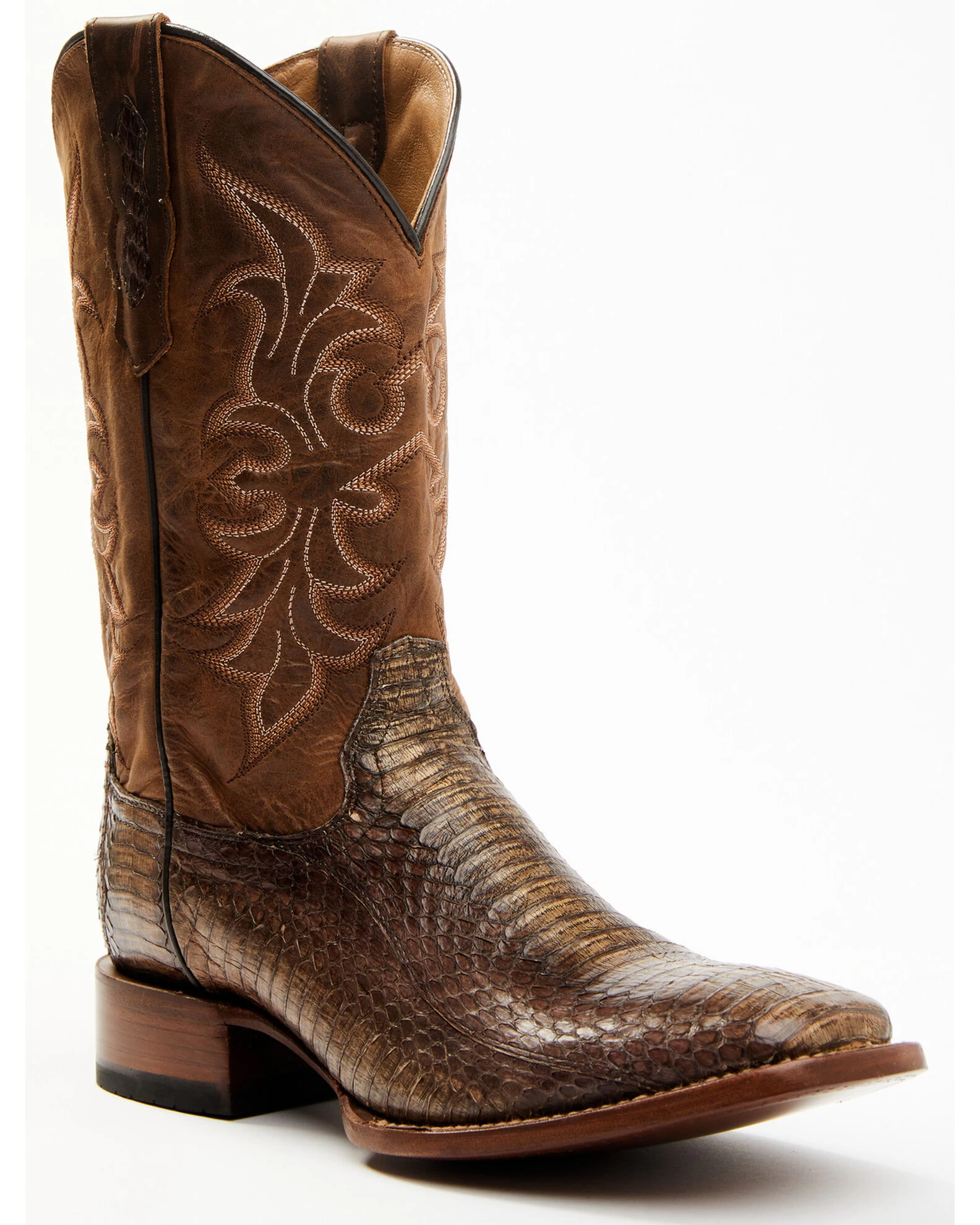 Cody James Men's Cobra Brown Exotic Western Boots - Broad Square Toe 5 Cody James Men's Cobra Brown Exotic Western Boots - Broad Square Toe - Image 3