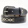 Cody James Men's Black Southwestern Center Inlay Western Belt -Cody James 2000356925 001 P1