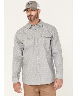 Cody James Men's FR Spaced Diamond Print Long Sleeve Snap Work Shirt 