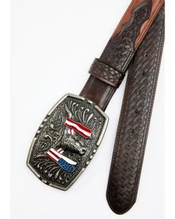 Cody James Men's Longhorn Americana Draped Flag Basketweave Buckle Belt 5 Cody James Men's Longhorn Americana Draped Flag Basketweave Buckle Belt -Cody James 2000358996 200 P2