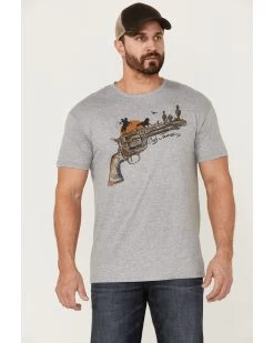 Cody James Men's Gun Scene Graphic Charcoal T-Shirt 