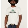 Cody James Men's Tequila Shot Ivory Graphic Short Sleeve T-Shirt  -Cody James 2000359065 103 P1