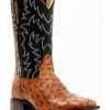 Cody James Men's Full Quill Cognac Ostrich Exotic Western Boots - Broad Square Toe  -Cody James 2000359772 001 P1