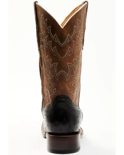 Cody James Men's Saddle Black Full-Quill Ostrich Exotic Western Boots - Broad Square Toe  -Cody James 2000359778 001 P5