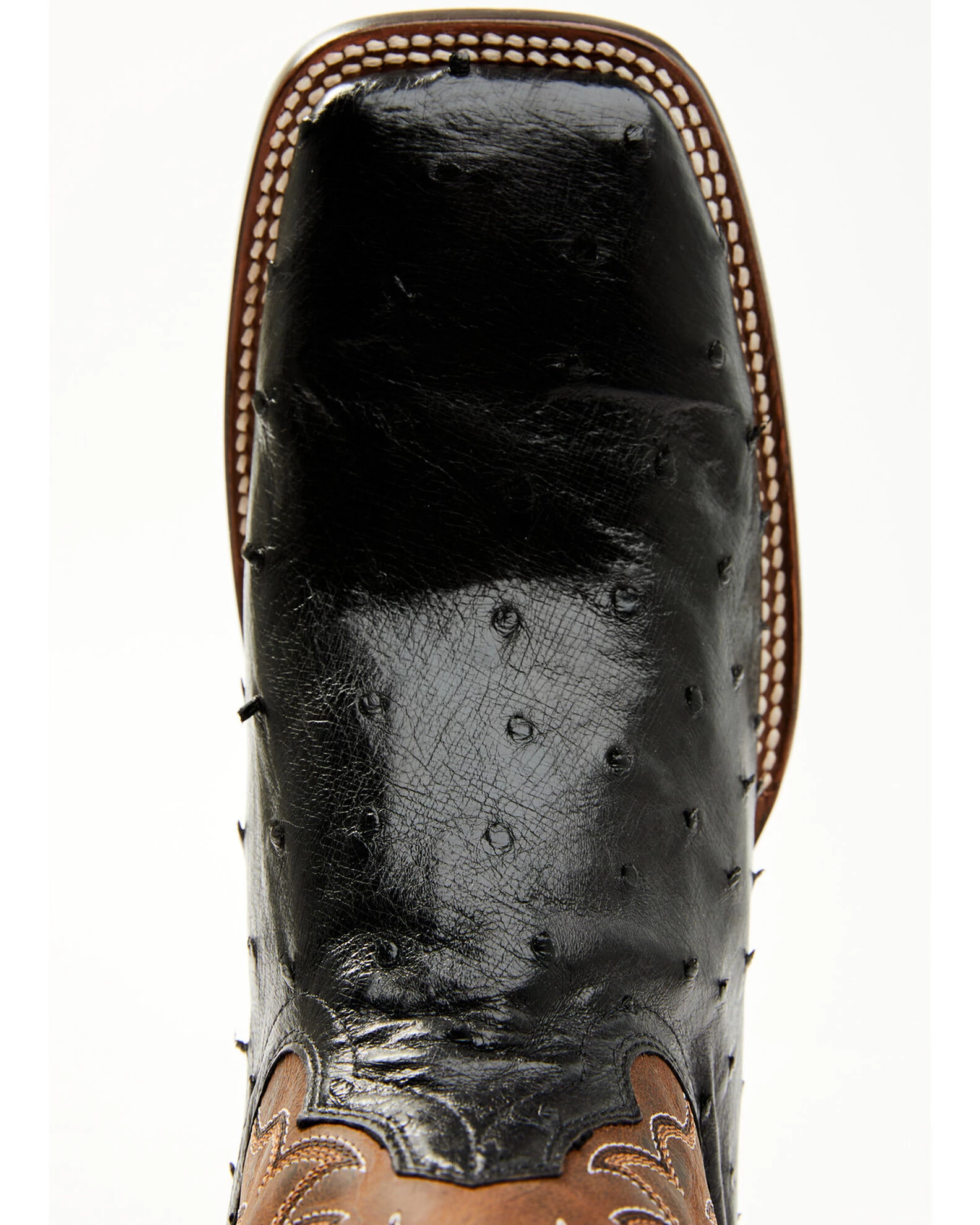 Cody James Men's Saddle Black Full-Quill Ostrich Exotic Western Boots - Broad Square Toe 6 Cody James Men's Saddle Black Full-Quill Ostrich Exotic Western Boots - Broad Square Toe - Image 4