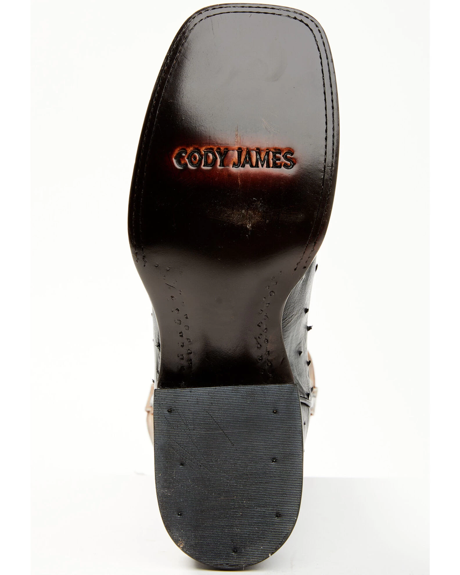 Cody James Men's Saddle Black Full-Quill Ostrich Exotic Western Boots - Broad Square Toe 8 Cody James Men's Saddle Black Full-Quill Ostrich Exotic Western Boots - Broad Square Toe - Image 6