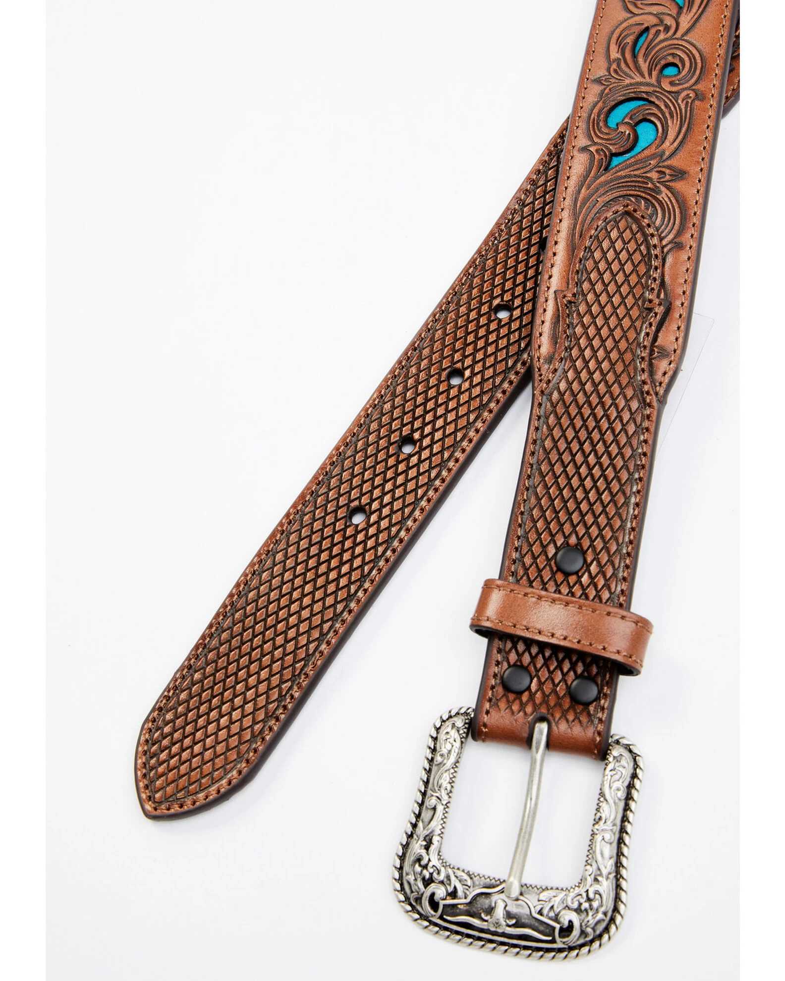 Cody James Men's Basketweave Turquoise Belt 4 Cody James Men's Basketweave Turquoise Belt - Image 2
