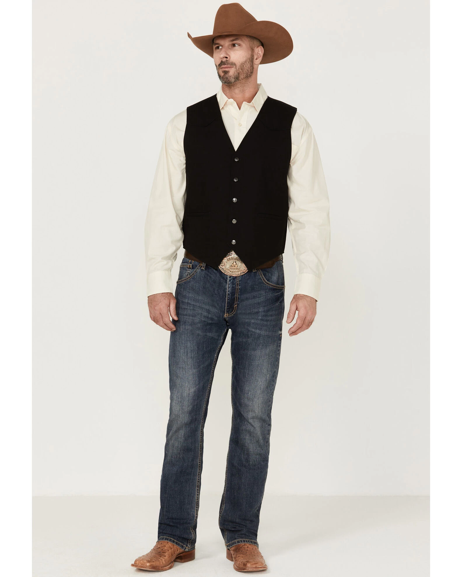 Cody James Men's Highlands Slub Button-Front Western Vest 5 Cody James Men's Highlands Slub Button-Front Western Vest - Image 3