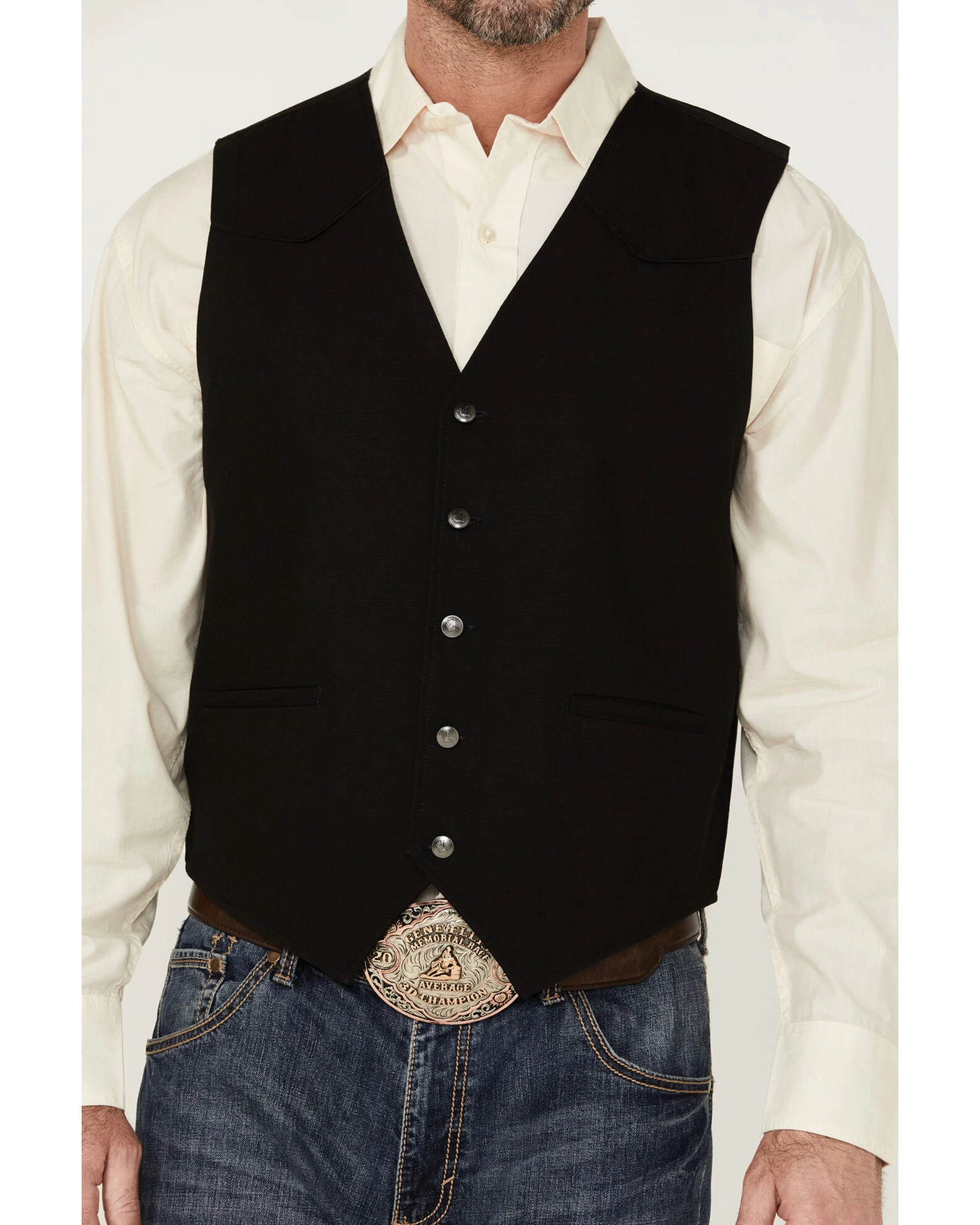 Cody James Men's Highlands Slub Button-Front Western Vest 3 Cody James Men's Highlands Slub Button-Front Western Vest